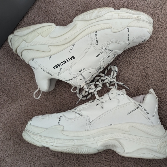 Balenciaga Vitello Nappato Sneakers White sz 43 / US men's 10 - Picture 7 of 8